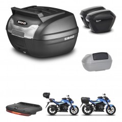 SHAD SH23 suitcases + mounting bracket SH40 trunk top grill accessories KIT-459485