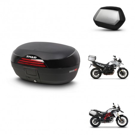 SHAD Maletas SH35 PREMIUM + soporte montaje baul SH46 45 L KIT-459530
