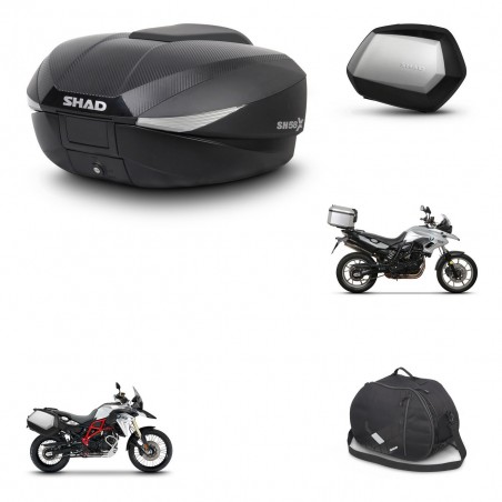 SHAD Maletas SH35 PREMIUM + soporte montaje baul SH58 accesorios KIT-459546