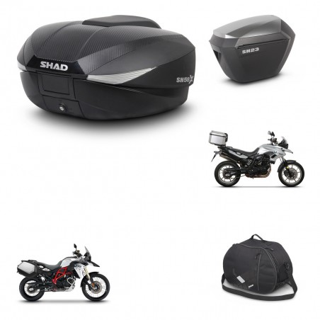 SHAD Maletas sh23 alu + soporte montaje baul SH58 accesorios KIT-459548