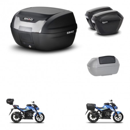 SHAD Maletas sh23 + soporte montaje baul SH40 accesorios KIT-459625