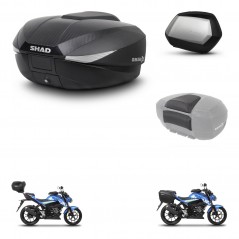 SHAD SH35 PREMIUM suitcases + mounting bracket SH58 trunk accessories KIT-459658