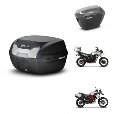 SHAD SH23 alu suitcases + mounting bracket SH40 trunk KIT-459695