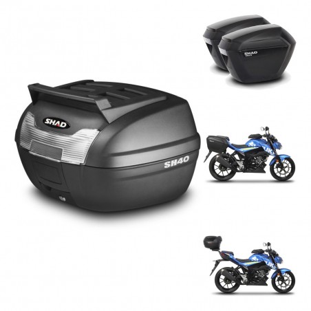 SHAD Maletas sh23 + soporte montaje baul SH40 parrilla superior KIT-459738