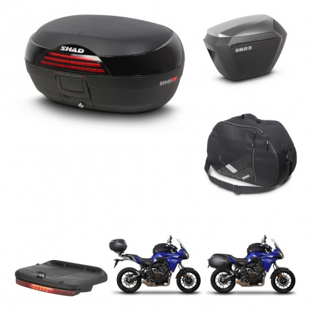 SHAD Maletas sh23 alu + soporte montaje baul SH46 accesorios 45 L KIT-459786