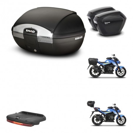 SHAD Maletas sh23 + soporte montaje baul SH45 accesorios KIT-459810
