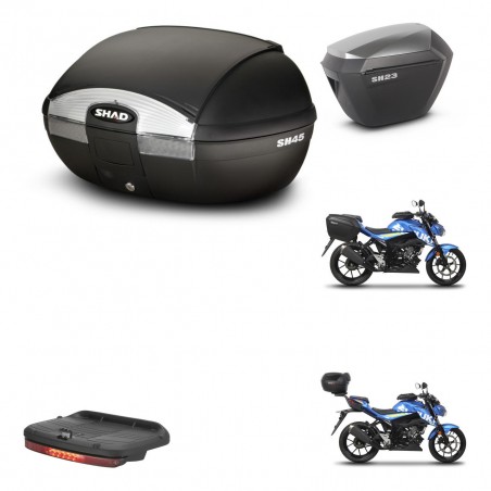 SHAD Maletas sh23 alu + soporte montaje baul SH45 accesorios KIT-459813
