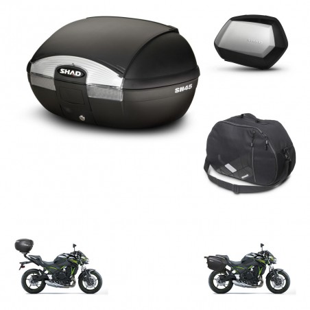 SHAD Maletas SH35 PREMIUM + soporte montaje baul SH45 accesorios KIT-459819