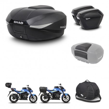 SHAD Maletas sh23 + soporte montaje baul SH58 accesorios KIT-459826