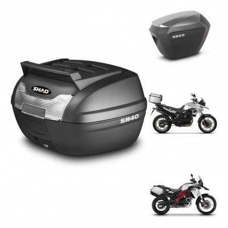 SHAD Maletas sh23 alu + soporte montaje baul SH40 parrilla superior KIT-459907