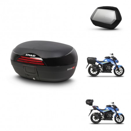 SHAD Maletas SH35 PREMIUM + soporte montaje baul SH46 45 L KIT-459963