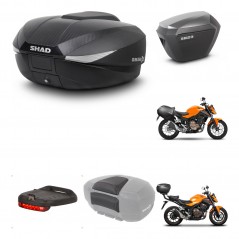 SHAD SH23 alu suitcases + mounting bracket SH58 trunk accessories KIT-459984