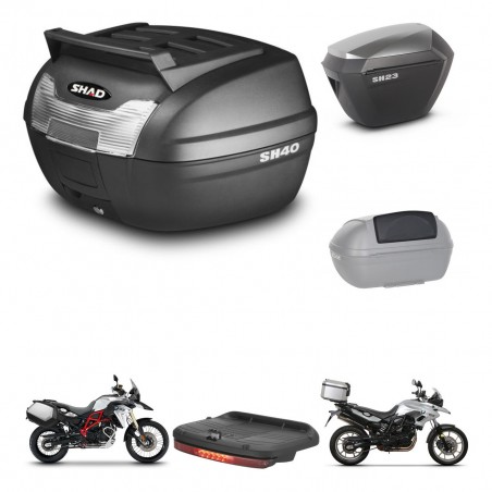 SHAD Maletas sh23 alu + soporte montaje baul SH40 parrilla superior accesorios KIT-459994