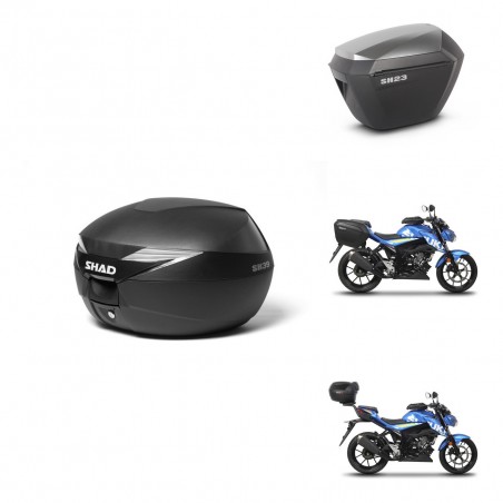 SHAD Maletas sh23 alu + soporte montaje baul SH39 KIT-459998