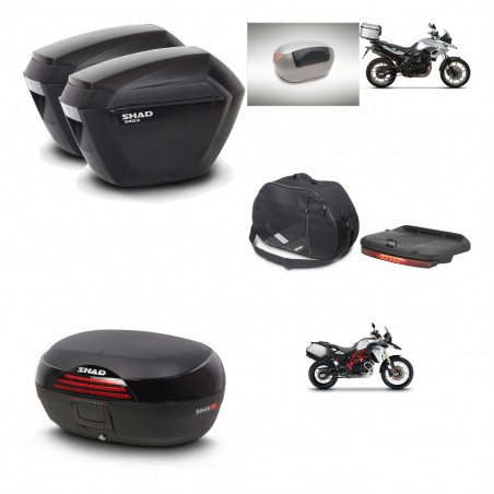 SHAD SH46 trunk + mounting bracket sh23 suitcases accessories 45 L KIT-460043