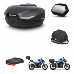 SHAD Maletas SH35 PREMIUM + soporte montaje baul SH58 accesorios KIT-460088