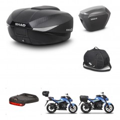 SHAD SH23 alu suitcases + mounting bracket SH58 trunk accessories KIT-460090