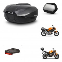 SHAD Maletas SH35 PREMIUM + soporte montaje baul SH58 accesorios KIT-460106