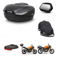 SHAD Maletas SH35 PREMIUM + soporte montaje baul SH58 accesorios KIT-460107
