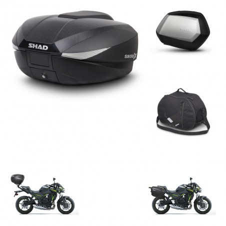 SHAD Maletas SH35 PREMIUM + soporte montaje baul SH58 accesorios KIT-460118