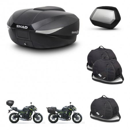 SHAD Maletas SH35 PREMIUM + soporte montaje baul SH58 accesorios KIT-460119
