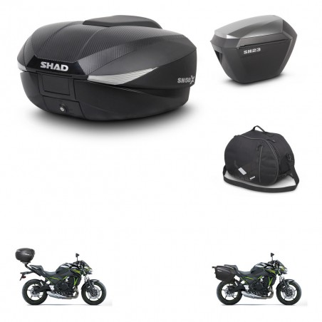 SHAD SH23 alu suitcases + mounting bracket SH58 trunk accessories KIT-460120