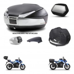 SHAD SH35 PREMIUM suitcases + mounting bracket SH48 trunk backrest cover accessories KIT-460172