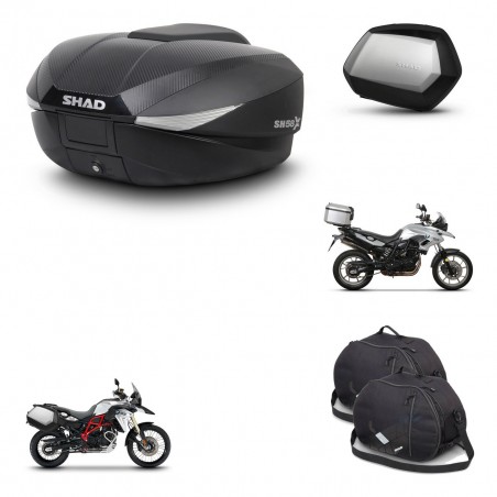 SHAD Maletas SH35 PREMIUM + soporte montaje baul SH58 accesorios KIT-460191