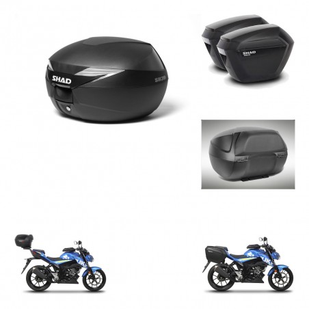 SHAD Maletas sh23 + soporte montaje baul SH39 accesorios KIT-460197