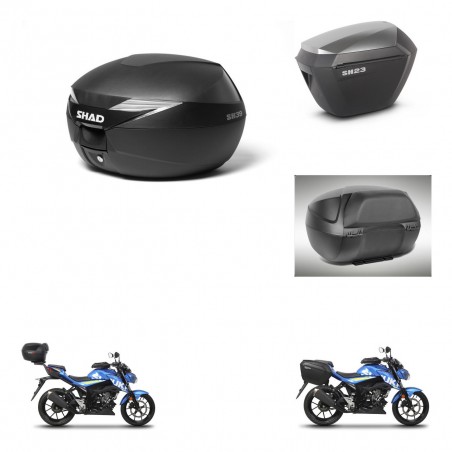 SHAD Maletas sh23 alu + soporte montaje baul SH39 accesorios KIT-460198