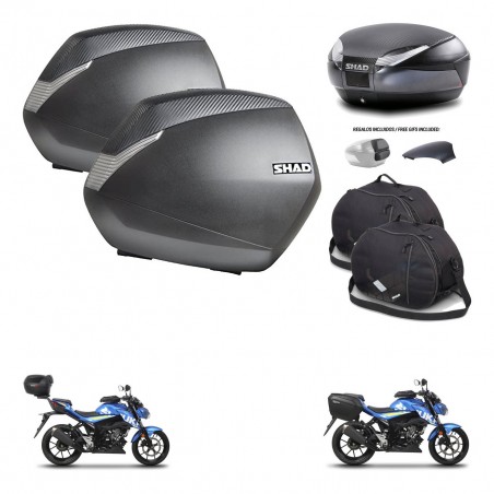 SHAD Trunk SH48 backrest cover + mounting bracket SH36 suitcases accessories 49 L KIT-460212