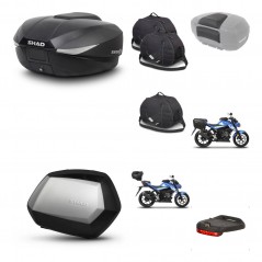 SHAD Maletas SH35 PREMIUM + soporte montaje baul SH58 accesorios KIT-460221