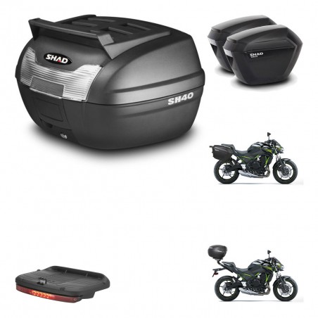 SHAD Maletas sh23 + soporte montaje baul SH40 parrilla superior accesorios KIT-460237