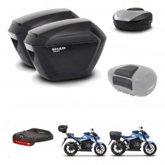 SHAD SH59 trunk + mounting bracket sh23 suitcases accessories 59L KIT-460241