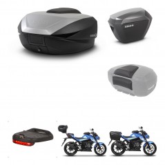 SHAD SH23 alu suitcases + mounting bracket SH59 trunk accessories 59L KIT-460244