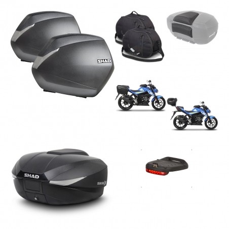 SHAD SH58 trunk + mounting bracket SH36 suitcases accessories KIT-460383