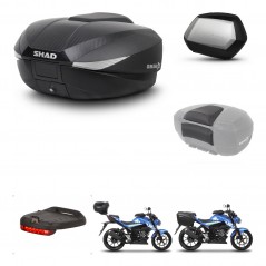 SHAD Maletas SH35 PREMIUM + soporte montaje baul SH58 accesorios KIT-460385