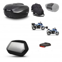 SHAD SH35 PREMIUM suitcases + mounting bracket SH58 trunk accessories KIT-460386