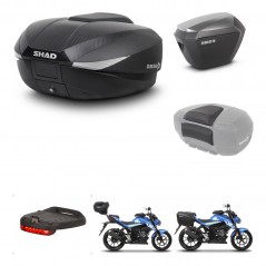 SHAD SH23 alu suitcases + mounting bracket SH58 trunk accessories KIT-460387