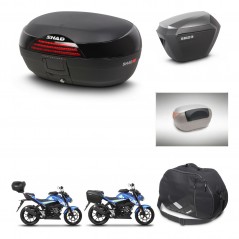 SHAD Maletas sh23 alu + soporte montaje baul SH46 accesorios 45 L KIT-460399