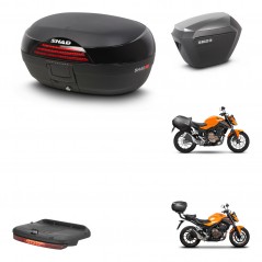 SHAD Maletas sh23 alu + soporte montaje baul SH46 accesorios 45 L KIT-460449