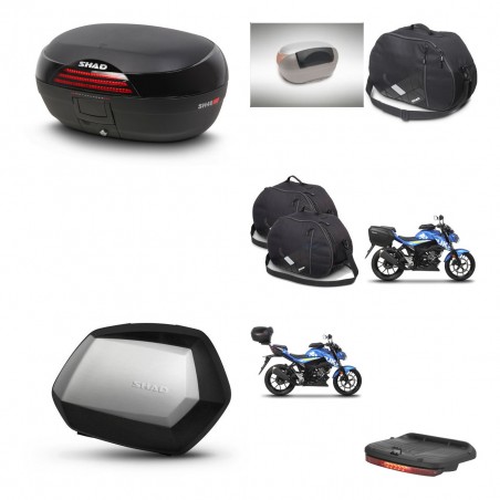 SHAD SH35 PREMIUM suitcases + mounting bracket SH46 trunk accessories 45 L KIT-460468