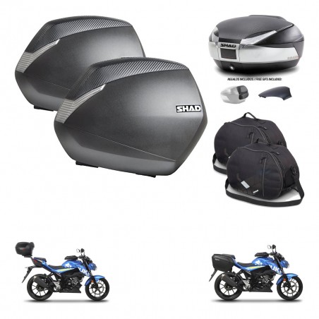 SHAD Baul SH48 tapa respaldo + soporte montaje maletas SH36 accesorios KIT-460519