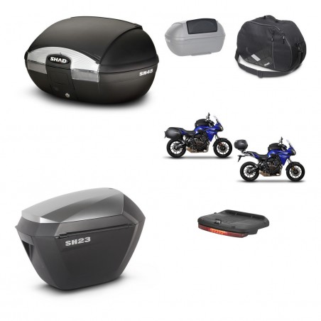 SHAD SH23 alu suitcases + mounting bracket SH45 trunk accessories KIT-460597