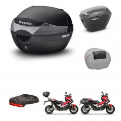 SHAD Maletas sh23 alu + soporte montaje baul SH33 accesorios KIT-460711