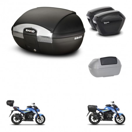 SHAD Maletas sh23 + soporte montaje baul SH45 accesorios KIT-460761