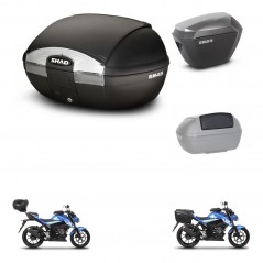 SHAD SH23 alu suitcases + mounting bracket SH45 trunk accessories KIT-460764