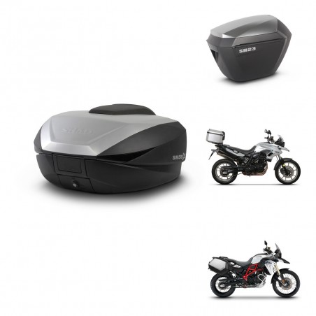 SHAD Maletas sh23 alu + soporte montaje baul SH59 59L KIT-460776