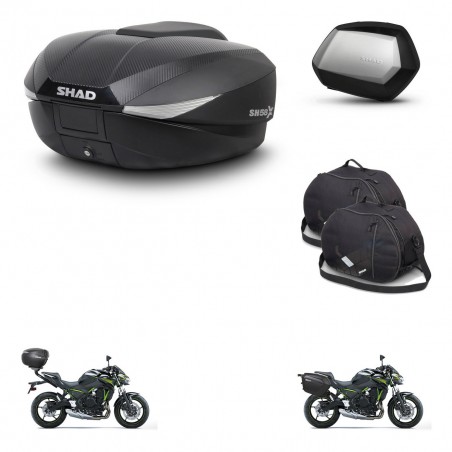 SHAD Maletas SH35 PREMIUM + soporte montaje baul SH58 accesorios KIT-460783