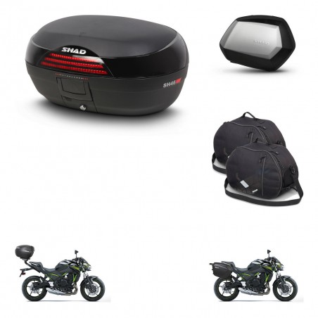 SHAD Maletas SH35 PREMIUM + soporte montaje baul SH46 accesorios 45 L KIT-460821
